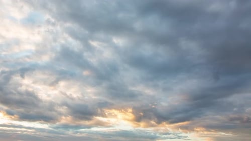 Dramatic Clouds Time Lapse at Sunrise or Sunset