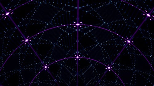 Gepunktetes Muster Neonlicht Vj Hintergrund
