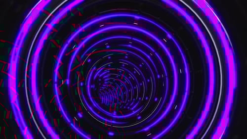 Tunnel technologique numérique futuriste