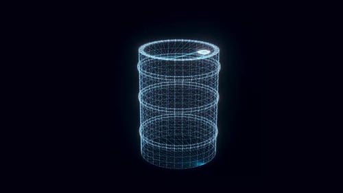 Explosive Barrel Hologram Rotating 4k