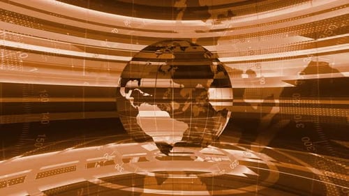 Futuristic Digital Earth Globe Rotation Background Loop