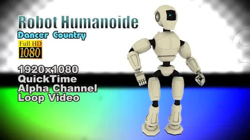 Dancing Humanoid Robot Character Loop Animation