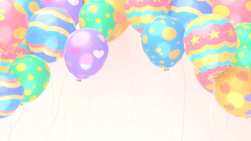 Colorful Animated Balloons Background for Festive Celebrations