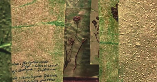 Dried cards and plant descriptions in herbalist workshop.