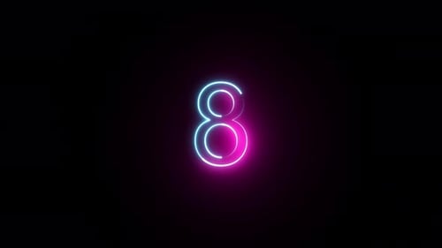 Beautiful neon countdown