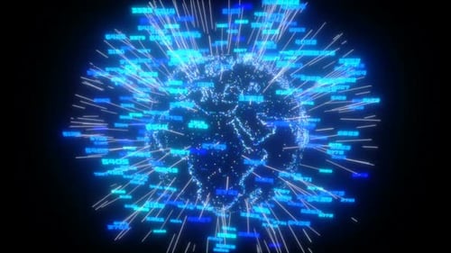 FUI HUD world data screen design