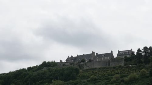 AVRANCHES, FRANCE - JULY 2016 Typical houses on the hill settlement in wester French region of Nor