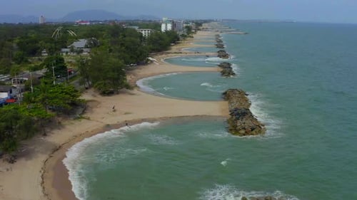Aerial View of PMY Beach in Rayong Thailand