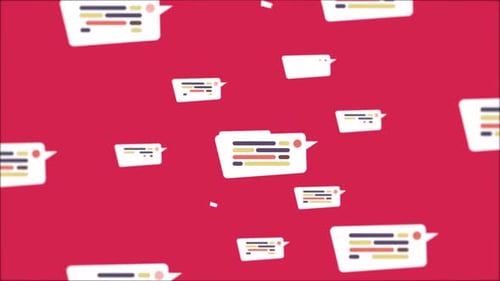 Flat Design Animated Chat Bubbles for Communication