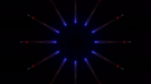 Blue Purple Strobe Trippy Pattern Animation Visual 3D Mandala Spiritual Tunnel with Sacred Geometry