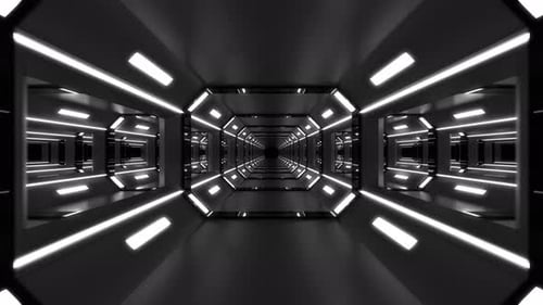 Schwarzer Loop-Hintergrund mit weißen Lichtern