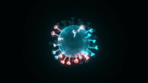 Corona Virus Hologram 3d Scanning Hd