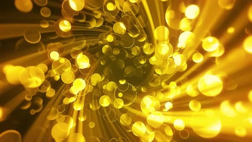 Golden Light Particle Tunnel Loop Background