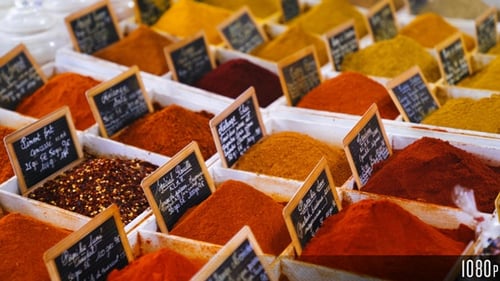 Pile of Spices for Sale at a Farmers Market