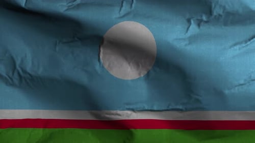 Realistic Waving Fabric Flag Loop Animation