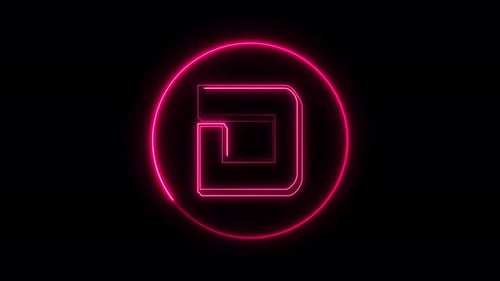 Abstract Neon Geometric Logo Reveal