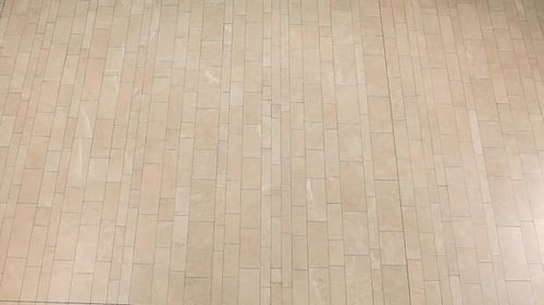 Businesspeople running, overhead view