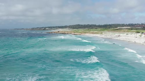 California, Pacific Ocean Seascape, USA. Beautiful Nature of Ocean Coastline