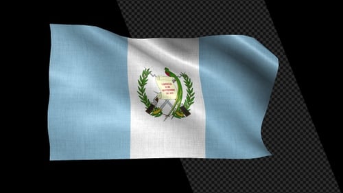 Guatemala National Flag Waving Animation