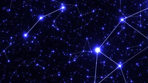 Futuristic Blue Glowing Digital Network Background Loop