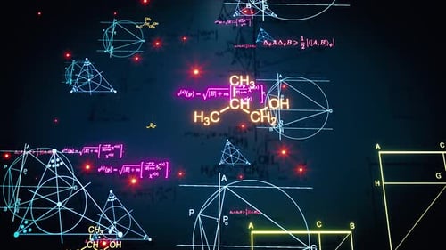 Dynamic Scientific Formulas and Geometric Shapes Animation