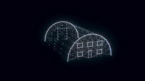 Hangar Hologram Rotating 4k