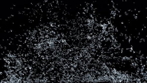 Dynamic Water Splash and Dispersing Drops Animation