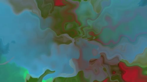 Aqua Green Red Color Abstract Background Holographic Liquid Animated