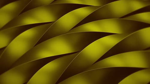 Golden Abstract Wavy Ribbons Seamless Loop Background