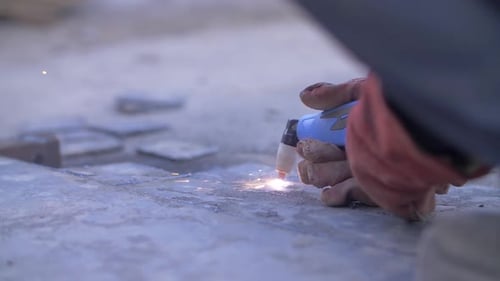 Air plasma cutting of metal, welding, welder