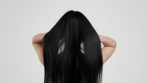 Woman Styles Long Dark Hair