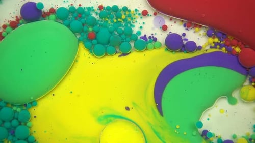 Colorful Abstract Bubbles in Liquid