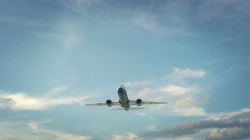 Airplane Landing Cadiz Spain