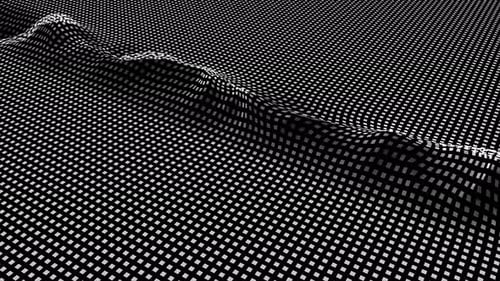 Estructura alámbrica móvil cubierta de esferas brillantes