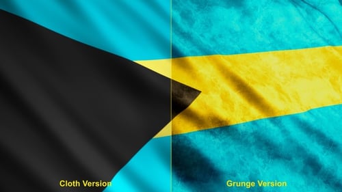 The Bahamas Flag Waving with Clean and Grunge Styles