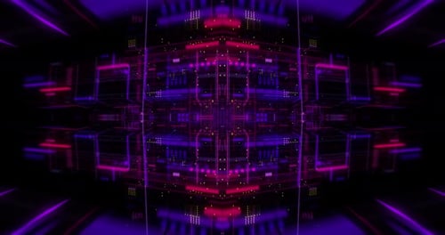 Abstract hologram 3D Big Data Digital City with futuristic matrix.