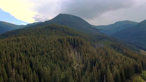 Blick auf die Berge am schönen Sommertag