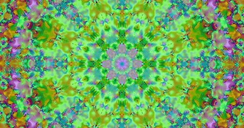 Abstract Glitch Kaleidoscope Pattern Background Animation