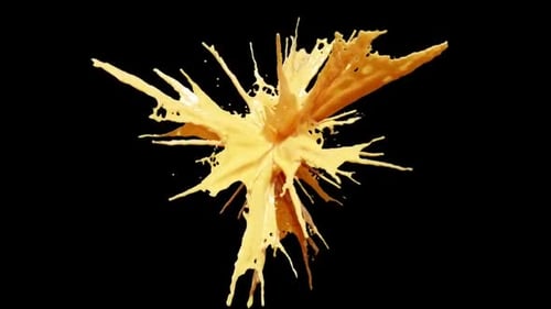 Yellow Fluid Splash Reveal Animation