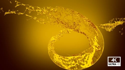 Dynamic Yellow Liquid Swirl Reveal