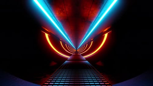 3D animation of retro style game interior