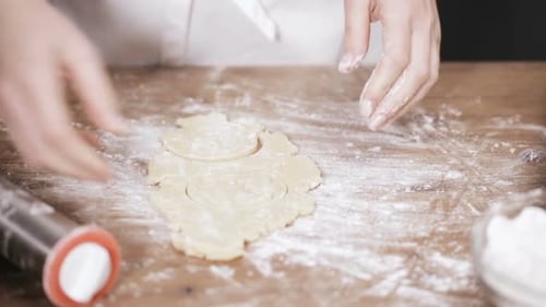 Baking Christmas sugar cookies for Santa.