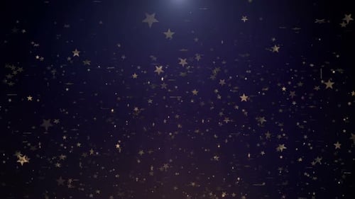 Abstract Golden Stars Glittering Particle Motion Background