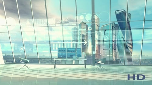 Big Work Office Of The Trader And Animated Infographics HD