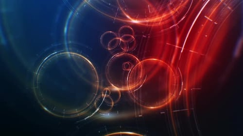 Futuristic Circular HUD Elements Abstract Technology Background
