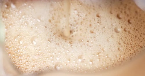 Pouring Bubbly Beverage Close Up