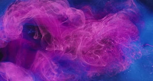 Paint Mix in Water Color Dye Explosion Pink Blue