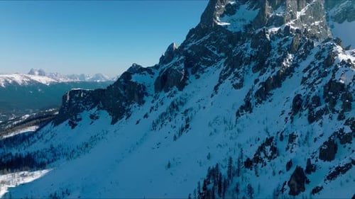 Aerial View of the Beautiful Alpine Mountains in Italy