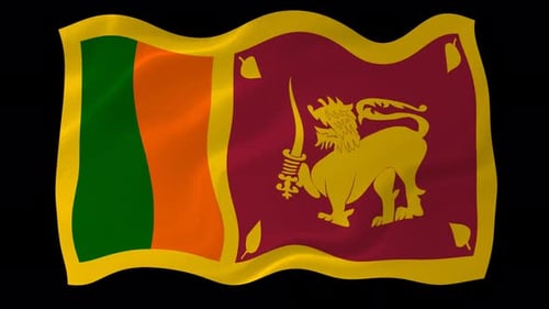 Waving Sri Lanka Flag Animation