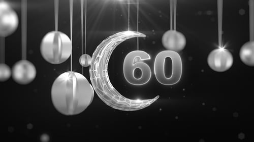 Elegant Silver Crescent Moon Countdown for Islamic Celebrations